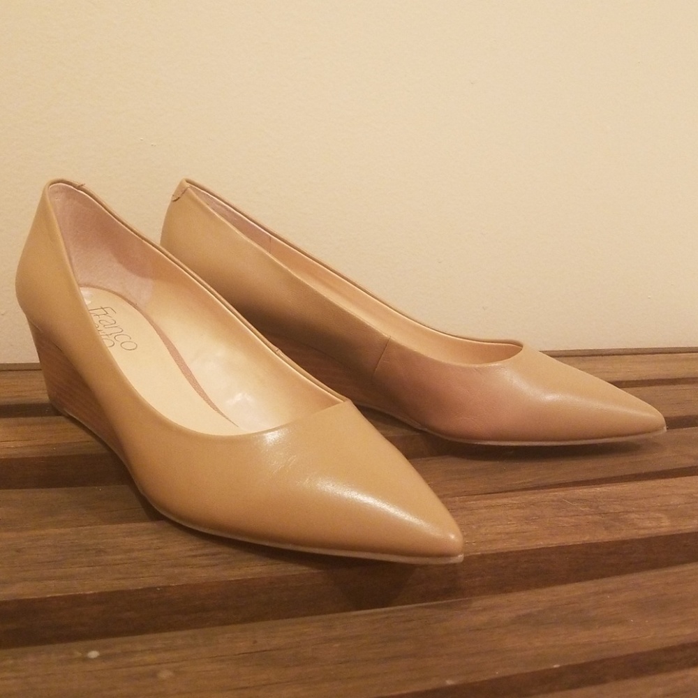 Franco sarto wedge pointed toe heels